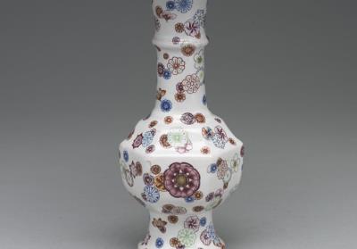 图片[2]-Painted enamel Gu-shaped vessel, Qing dynasty, Qianlong reign (1736-1795)-China Archive